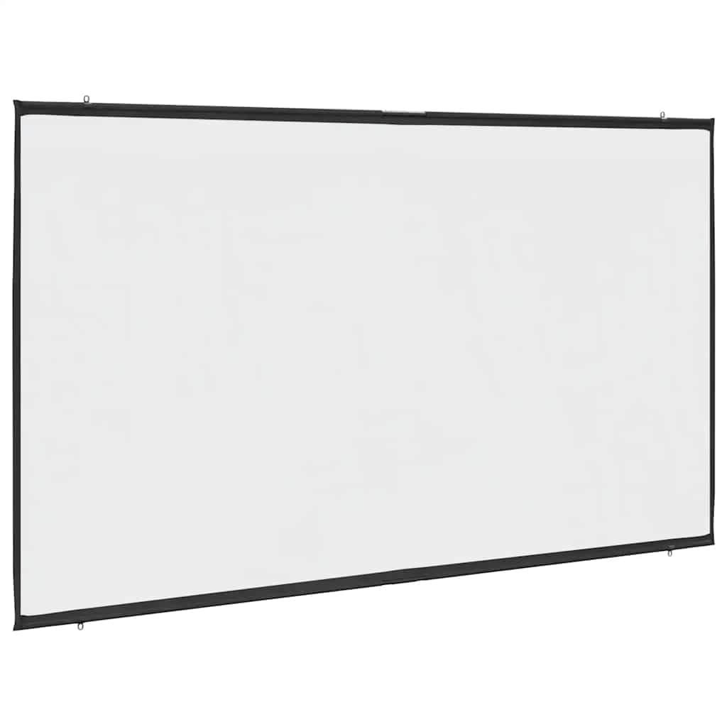 Pantalla de proyección para colgar en la pared, 120 pulgadas, 16:9, color blanco mate, poliéster con carcasa de hierro resistente, portátil y plegable para cine en casa, oficina, presentación