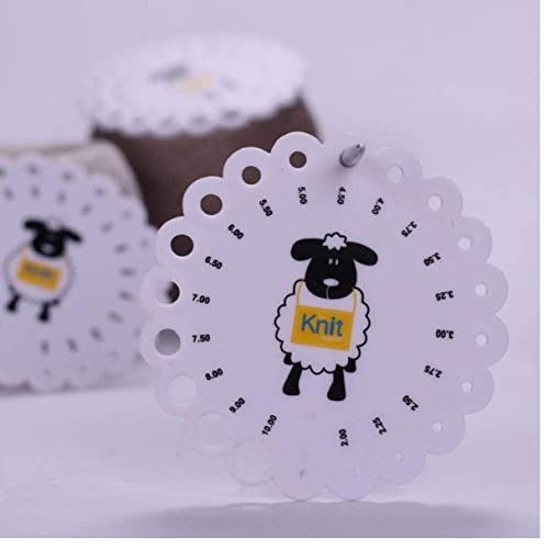 Agulha de tricô ferramenta de tecelagem de plástico agulhas circulares dispositivo de medição agradá