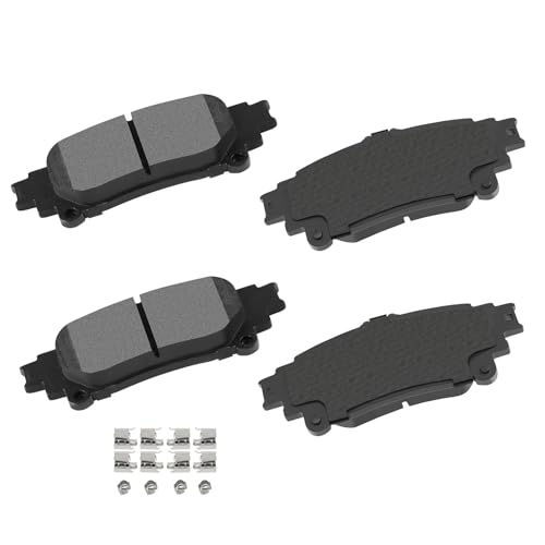 Image of cciyu D908 D1391 Brake Pads w /Hardware Front Rear Disc Brake Pad Set | Fit For Lexus For IS250 2014-2015