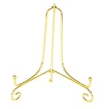 4-12inch Gold Iron Stand Easel Art Display Stand Bowl Plate Display Rack Holder, Kitchen Storage -...