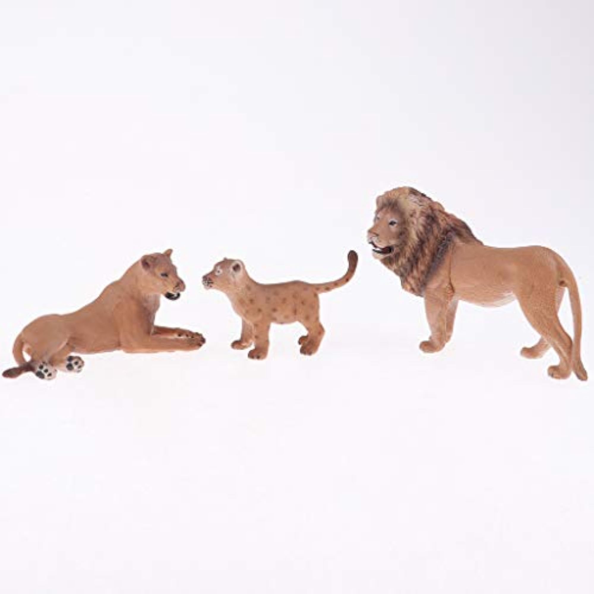 Solid Lion Model Animals Figures Set