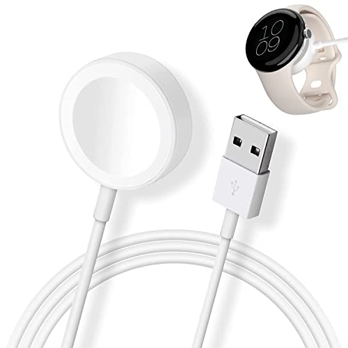 Compatible with Google Pixel Watch Charging Cable, Pixel Watch Charger Fast Charging Cable [Portable] Magnetic Wireless Charging Cable for Google Pixel Watch Accessories -Black