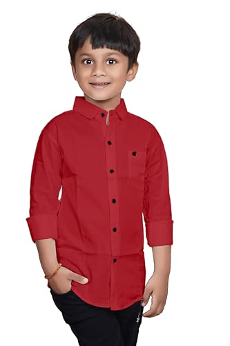 Image of Sky Pearl Boys Spread Collar Casual Full Sleeve Shirt