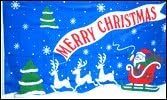 Merry Christmas #2 Santa on Sleigh 3x5 Brand NEW LARGE Christmas Banner - Great for the Holiday Season!