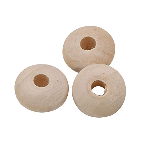 Baosity 50 Pieces Diy Wooden Beads 8X15Mm Loose Spacer Charms Natural Wood Bead Beads For Jewelry Making Crafts #TOP6