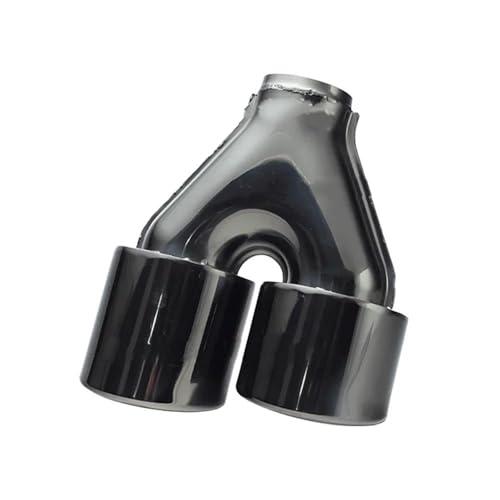 Double embout d'échappement 63mm noir argent pour vos sorties de week-end
