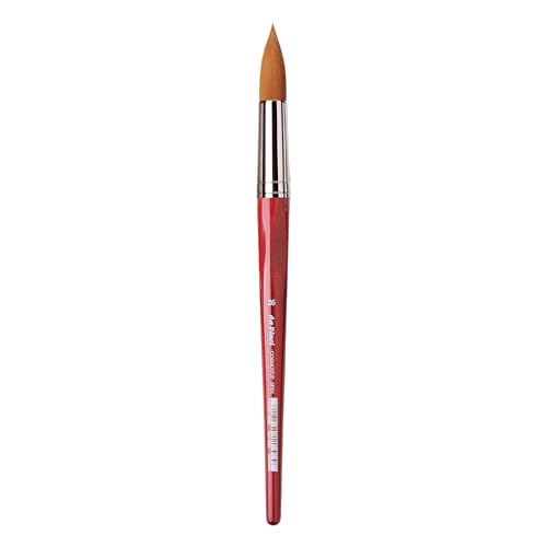 Image of da Vinci Watercolor Series 5580 CosmoTop Spin Paint Brush, Round Synthetic with Red Handle, Size 26 (5580-26)