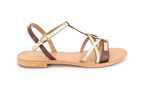 Les Tropéziennes par M. Belarbi Femme HIRONELA Sandale Plate, Marron, 39 EU