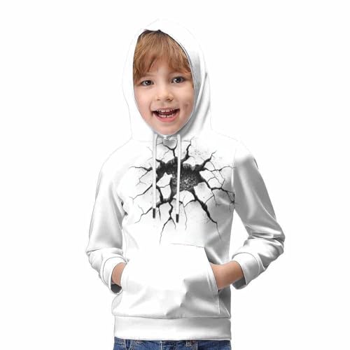 Pull avec grande poche ado résistant aux lavages sweat lave imprimé 3D - 5