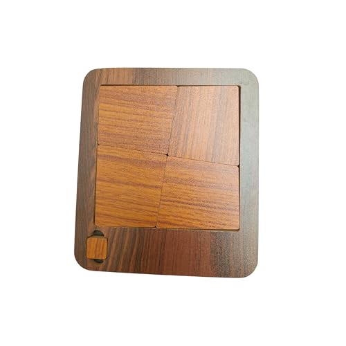 Image of Wooden Square Fit Puzzle for Kids | Brain Development Toy for Logical Thinking & Shape Matching | Montessori Educational Puzzle Game
