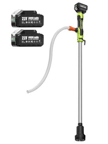 TaskStar Bomba Sumergible Inalámbrica para Barriles de Agua, 2 Baterías 4000mAh 21V, Caudal 2725...