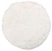 Brandsseller Cuscino tappetino rotondo per sedia, effetto pelliccia d'agnello, diametro 38 cm, Microfibra, bianco crema, ca. Ø 38 cm
