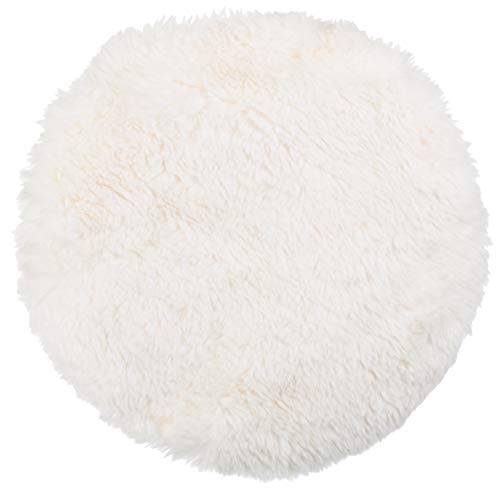 Brandsseller Sitzkissen Teppich Ø 38 cm Lammfelloptik rund Kunstfell...