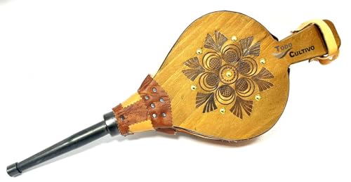 Fuelle artesano de madera y cuero en 46 cms. Fabricado a mano con materiales nobles.