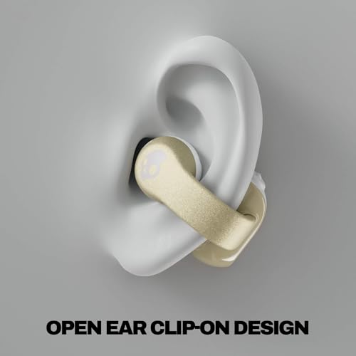 Image of Skullcandy Push 720 Open Wireless Open Ear Bluetooth Earbuds, Headphones, Waterproof, Clip-On Lightweight Design, 30 Hours Battery, Wireless Charging Pouch, Microphone for iPhone Android - Glimmer