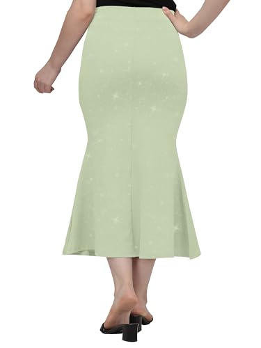 Image of Mehrang Stretchable Shimmer Saree Shapewear Petticoat for Women, Skirts for Women,Shape Wear Dress for Saree