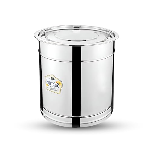Mintage Stainless Steel Pawali Mini Drum (5 L, Silver) 35+Years of Innovation and Quality