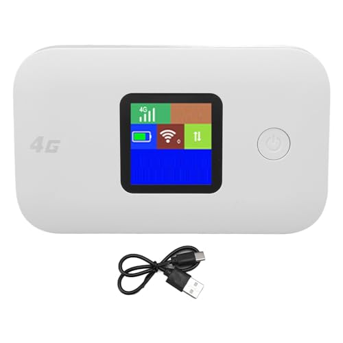 Ouitble Punto de Acceso Móvil WiFi, 4G LTE Portable WLAN Router WiFi Hotspot Hotspot Admite Tarjetas SIM con Baterías de 3000 MAh para Viajes de Viajes de Viajes, Conéctese hasta 10