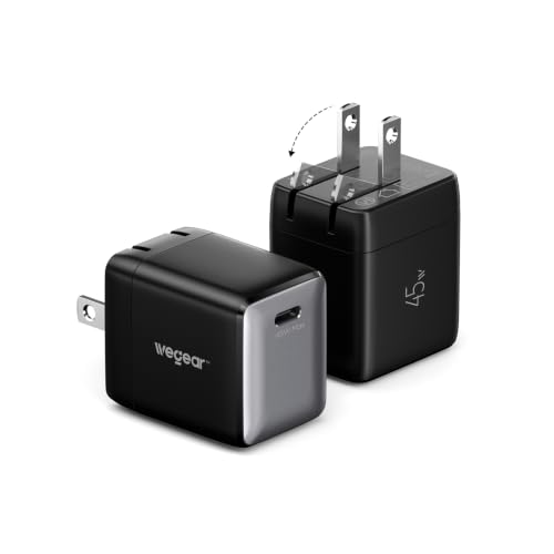 2-Pack 45W wegear Nano Foldable USB-C Wall Charger (Black or White) - image 1