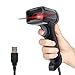 Produktbild LENVII Kabelgebundener 2D Barcode Scanner-Handheld 1D QR Barcode Scanner USB Barcode Lesegerät Unterstützung für das Scannen von Barcodes auf dem Bildschirm,für PC, Mac, LaptopSchwarz