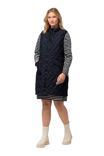 Steppweste marine femme Ulla Popken : veste sans manche matelassée et déperlante