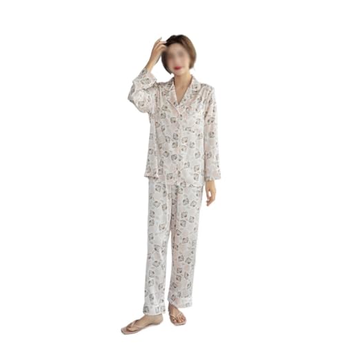 Ensemble homewear fin en maille soyeuse et imprimé chic pour la mi-saison