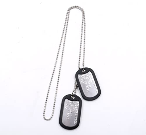 Top Gun "GOOSE" Stainless Steel Military Dog Tag Set Cosplay Halloween Costume Prop2