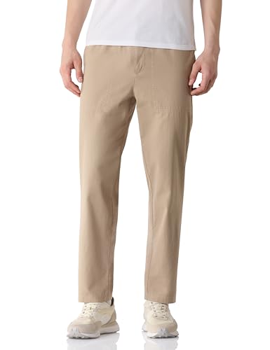 Image of Amazon Brand - Symbol Men Relaxed Casual Trouser (Fully Elasticated Waistband | 100% Cotton | Pants)