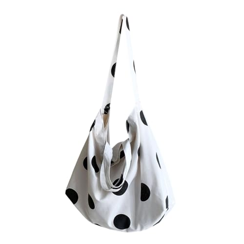 Sac à bandoulière à pois femme 2025 grand format élégant en polyester chic