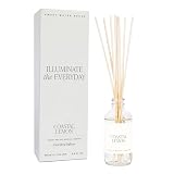 Sweet Water Decor Coastal Lemon Clear Reed Diffuser – Room Decor Aesthetic With Long-Lasting Premium Fragrance Of Lemon, Sea Salt, Jasmine &Amp; Driftwood For 4 Months – Ideal For Home Décor