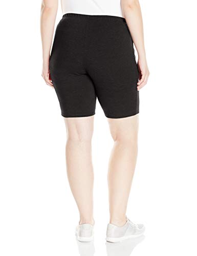 JUST MY SIZE womens Bike athletic shorts, Black, 3X US2
