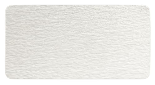 Villeroy & Boch 10-4240-2281 Manufacture Rock Service rectangulaire, Plat de présentation Blanc pour Viande, Poisson et légumes, Porcelaine Premium,...
