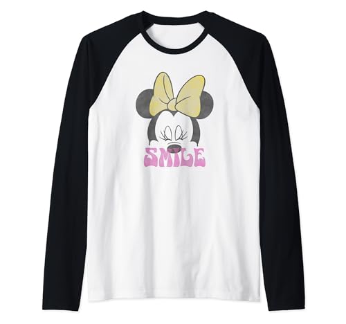 Minnie Vintage Smile Raglan Baseball Tee le cadeau idéal pour fans de Disney
