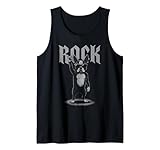 boston terrier rock music retro vintage amante dei cani canotta