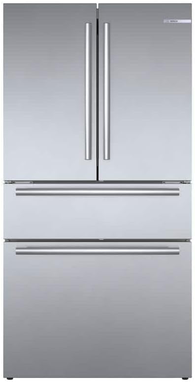 Bosch 800 Series B36CL80SNS 36 Inch Smart Freestanding Counter Depth 4 Door French Door Refrigerator with 20.5 cu. ft. Total Capacity in Stainless Steel (Bar Handle)