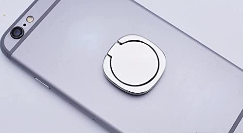 MuStone Anneau de préhension pour téléphone portable - Rotation à 360° - En métal - Magnétique - Pour iPhone, Samsung, tous les téléphones (argenté) Cover