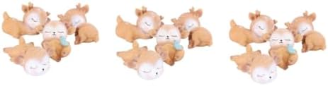 VICASKY 12 Pcs Household Decor car Decorations Home Accents Decor Home Decor decoraciones para salas de casa Christmas Table Figurine Reindeer Statue Craft Indoor Doll Accessories Toy