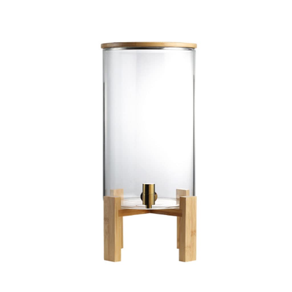 Distributeur de boissons en verre avec robinet au design pur et minimaliste