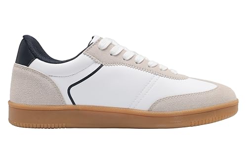 KangaROOS Męskie buty sportowe K-NES Larry, White/Jet Black, 44 EU, White Jet Black, 44 EU
