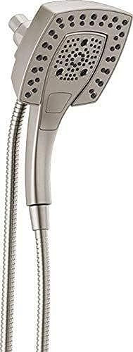 Delta Faucet 5-Spray In2ition 2-in-1 Dual Hand Held Shower Head with Hose, Magnetic Docking Handheld Shower Head, Stainless 58474-SS25