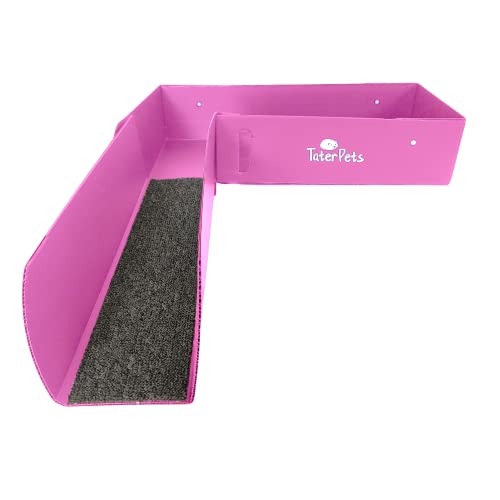 Corrugated Plastic Loft and Ramp for C&C Cage - for use with 13.8' Grids ONLY - use with Modular Grid Cages for Guinea Pigs and Other Small Pets (Pink)