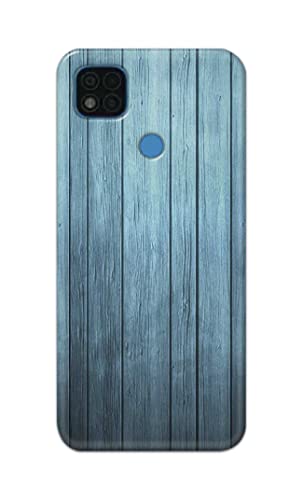 Image of Printed Hard Back Cover Case for Mi Poco C31 Back Cover (Wooden Blue) -1302