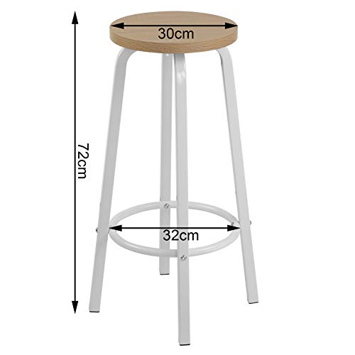WOLTU 2X Sgabelli da Bar con Poggiapiedi Seduta
