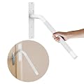 16 Inch White 1- 3 Step Handrail w/ Anti- Slip Knurled Grip, ZUEXT Stainless Steel Wall Mount Hand Rail, Safety Grab Bar for Outdoor Garage Entry Steps Stair Interior Exterior Stairway-1.25" Diameter