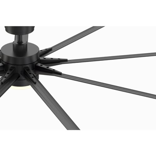 Fanimation Odyn 9 Blade Ceiling Fan 22.64 Inches Tall and 84 Inches Wide with Black Finish and Black Blades thumbnail 7