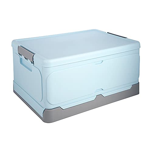 Folding Storage Box, ROSELIFE Student Books Storage Box, Foldable Storage Box for Clothes, Snacks, Toys, Etc., Suitable for Home Use, Supermarket Shopping, Car Trunk, 18.5" x 13.3" x9.0", Large, Blue