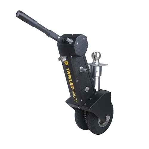 Trailer Valet MV Pro Drill-Powered Mover - 12 000 LB Capacity Powder Coated Finish Solid Rubber Tires Integrated Braking for Safety