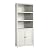 Sauder Cottage Road Library with Doors, Soft White finish