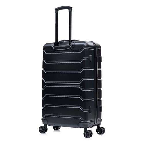 Image of InUSA TREND Luggage with Spinner Wheels | Durable Lightweight Hardside Suitcase, Travel Sets with Handle and Trolley | (20in, 24in, 28in, 32in) 4 Piece Set | Black