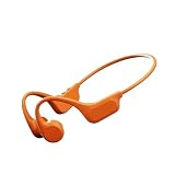 Generisch B60S Knochenleitung Kopfhörer IPX8 Schwimmen Wireless Headset 32GB/64GB MP3 Mit Mikrofon Ohrhörer(Orange 32G)